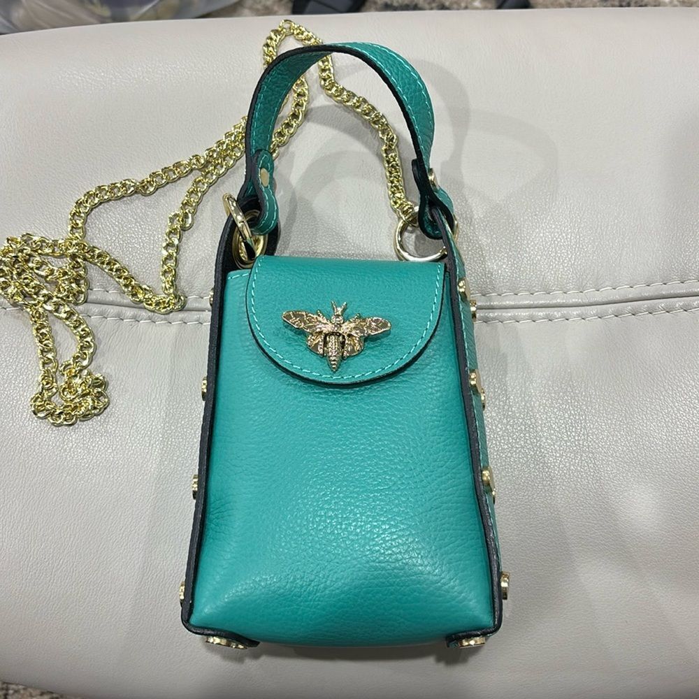 Vera Pelle Italian Crossbody/Clutch NWOT
